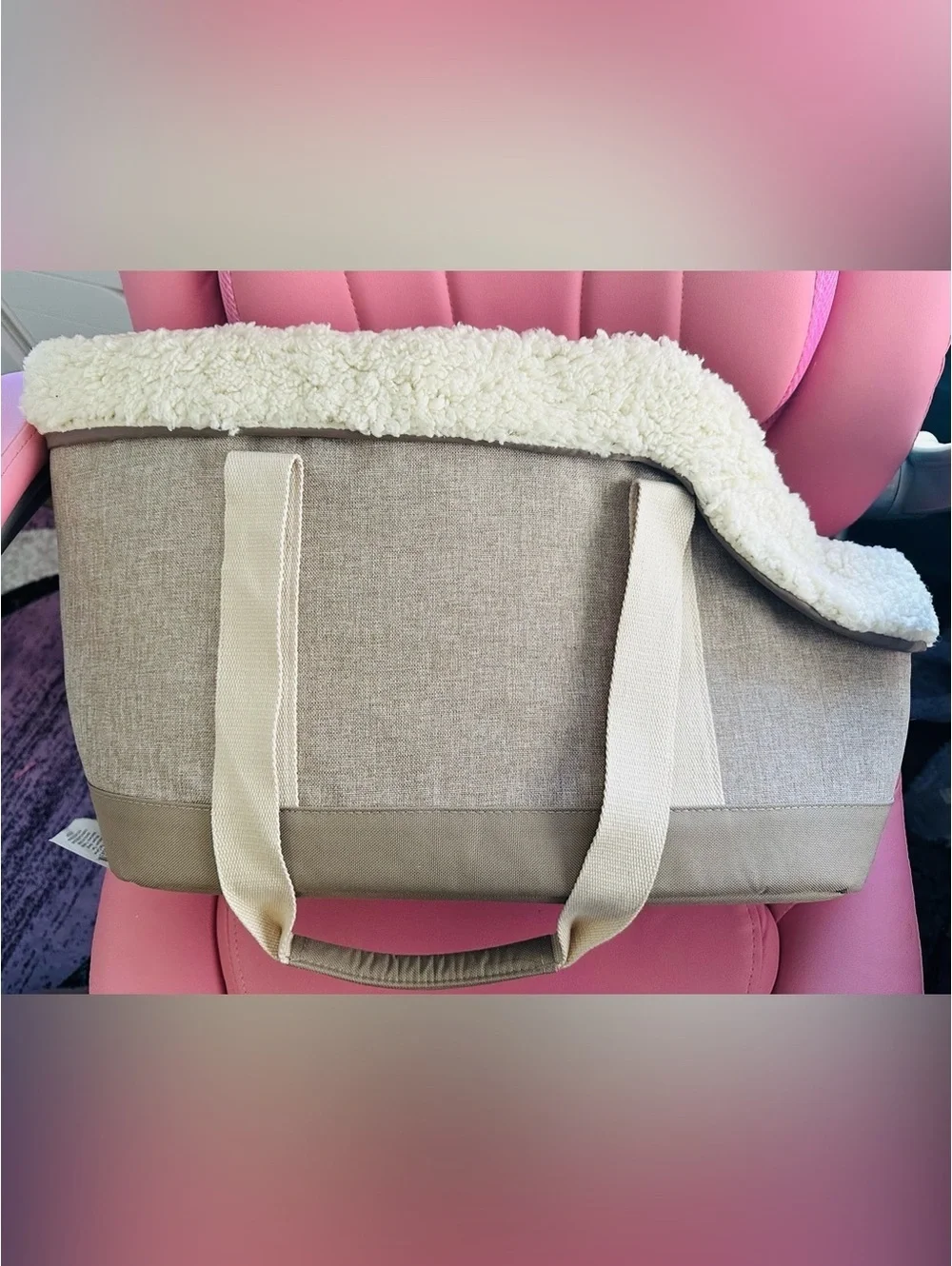 Sherpa Luxe Fashionable Plush-Lined Tote